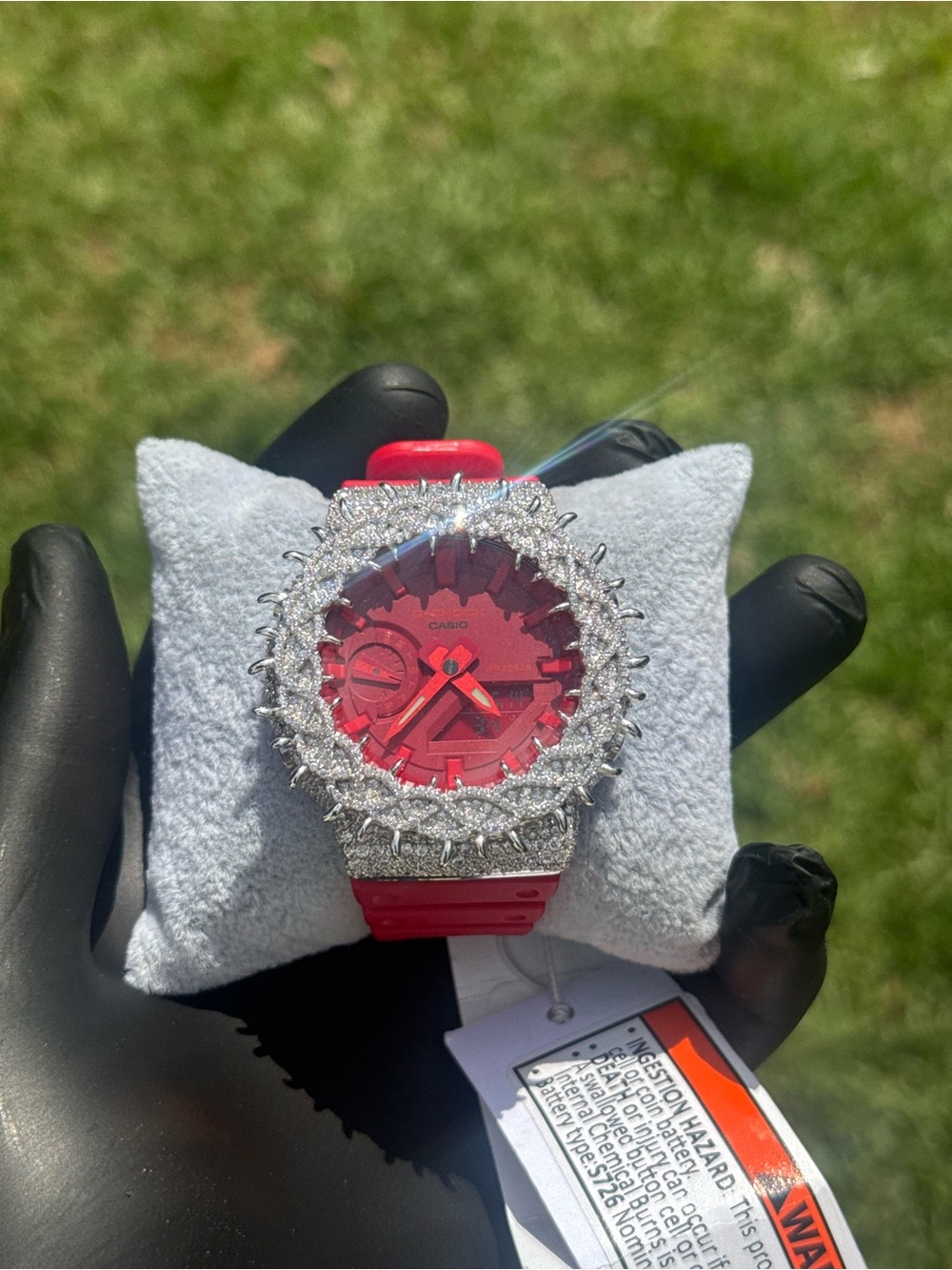 Iced Out G-Shock Red